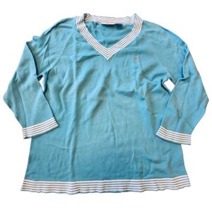 Ralph Lauren Sport Y2K Teal Sweater. Sz. XL